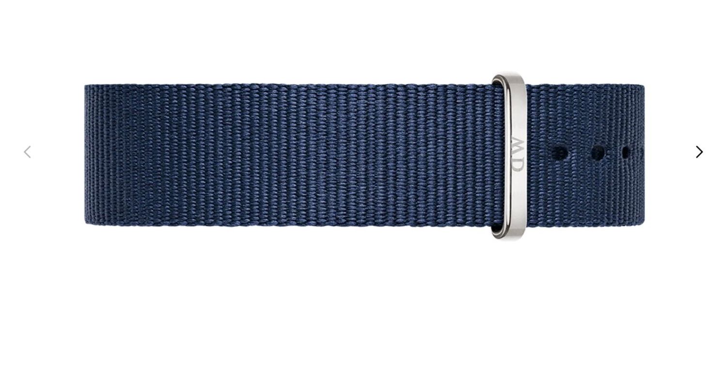 DANIEL WELLINGTON CINTURINO NATO BLU NOTTE - ARGENTO DANIEL WELLINGTON CINTURINO NATO BLU NOTTE - ARGENTO