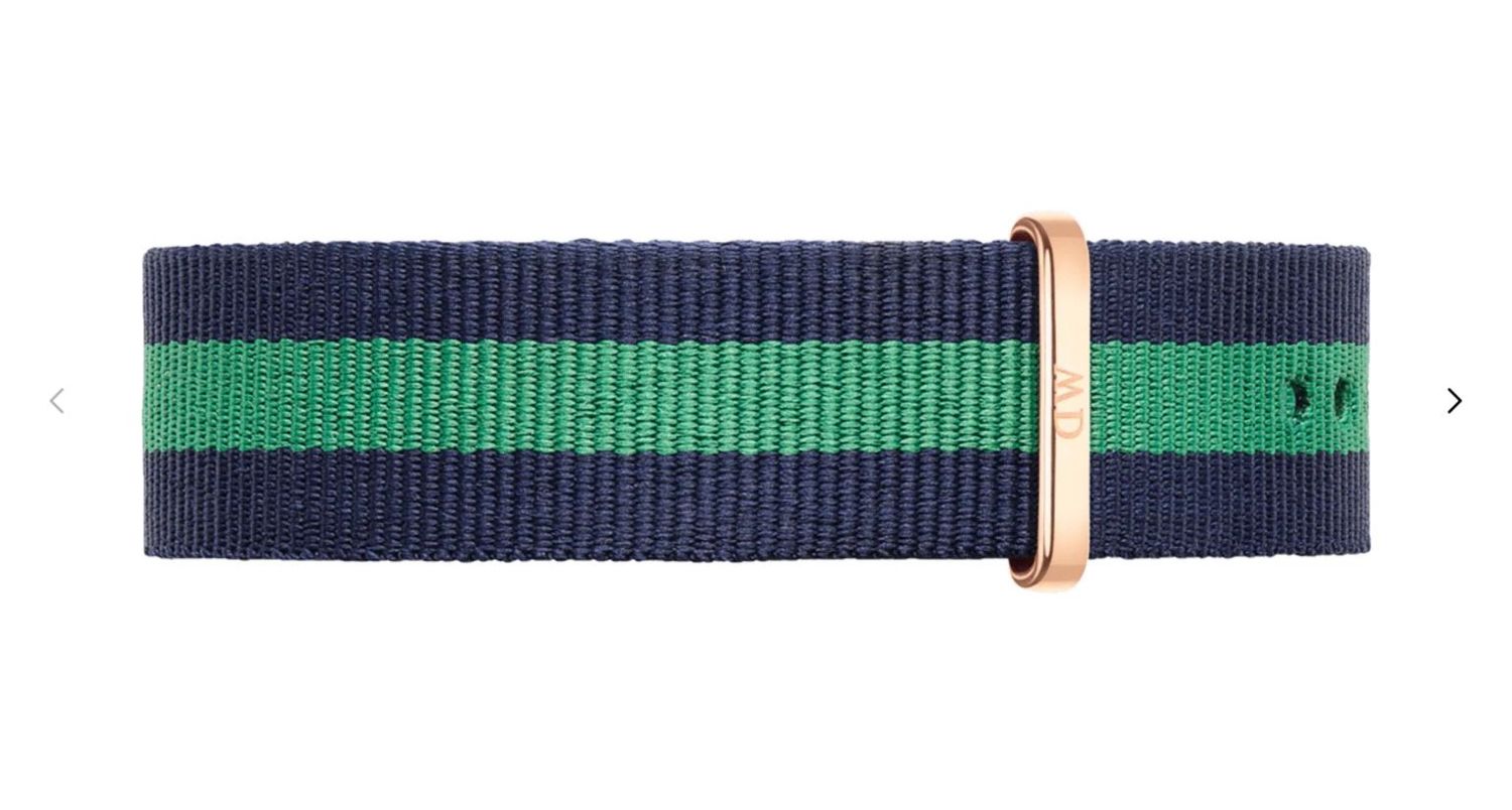 DANIEL WELLINGTON CINTURINO CLASSIC CANTERBURY VERDE E BLU - ORO ROSA DANIEL WELLINGTON CINTURINO CLASSIC CANTERBURY VERDE E BLU - ORO ROSA