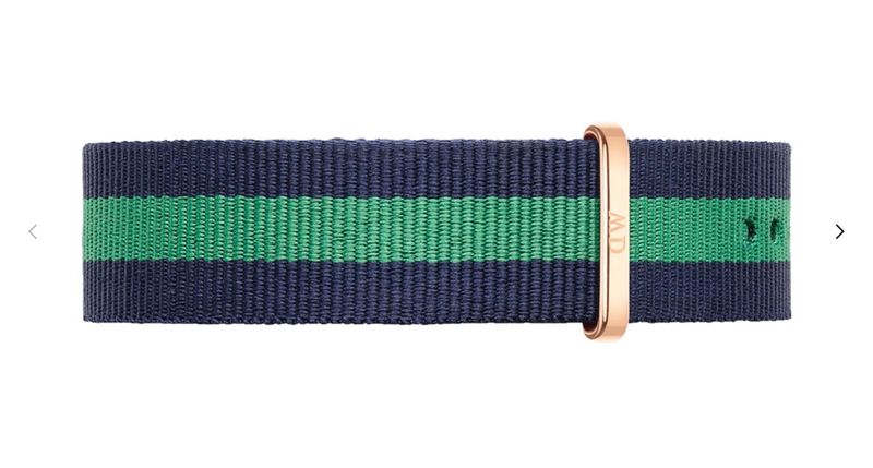 DANIEL WELLINGTON CINTURINO CLASSIC CANTERBURY VERDE E BLU - ORO ROSA DANIEL WELLINGTON CINTURINO CLASSIC CANTERBURY VERDE E BLU - ORO ROSA