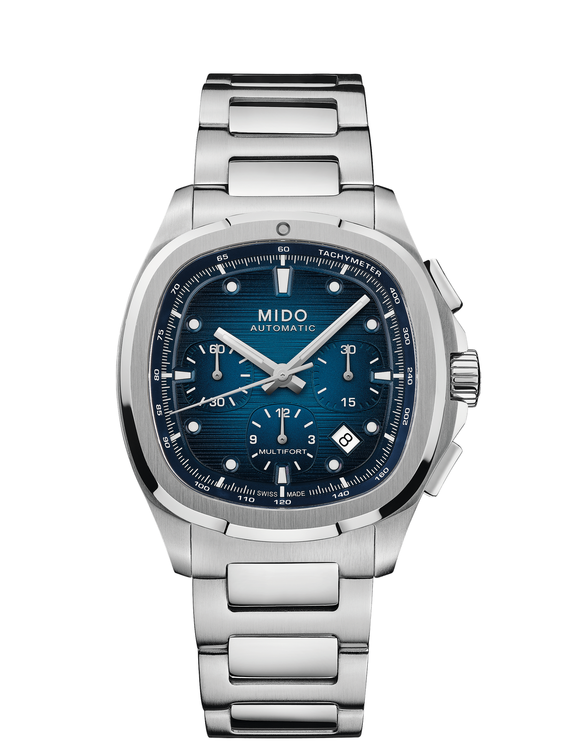 MIDO - MULTIFORT TV CHRONOGRAPH BLU 42MM CINTURINO IN ACCIAIO