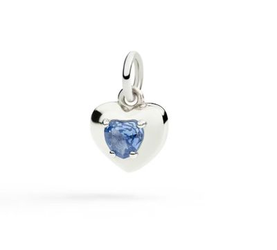 DODO CIONDOLO CUORE ARGENTO & ZAFFIRO SINTETICO
