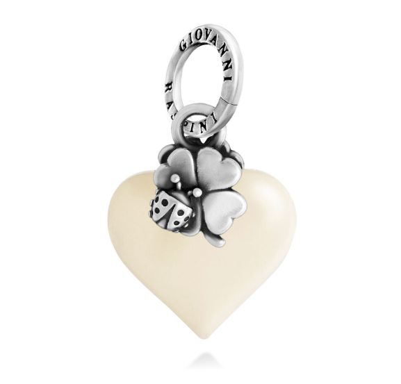 GIOVANNI RASPINI - CHARM CUORE LUCKY AVORIO