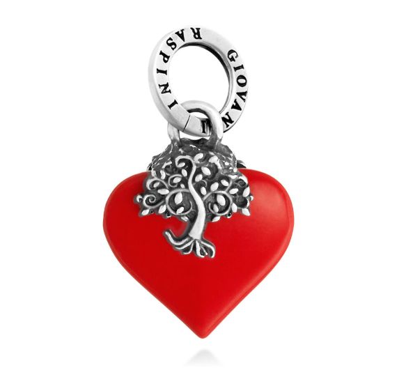 GIOVANNI RASPINI - CHARM CUORE ALBERO DELLA VITA ROSSO GIOVANNI RASPINI - CHARM CUORE ALBERO DELLA VITA ROSSO