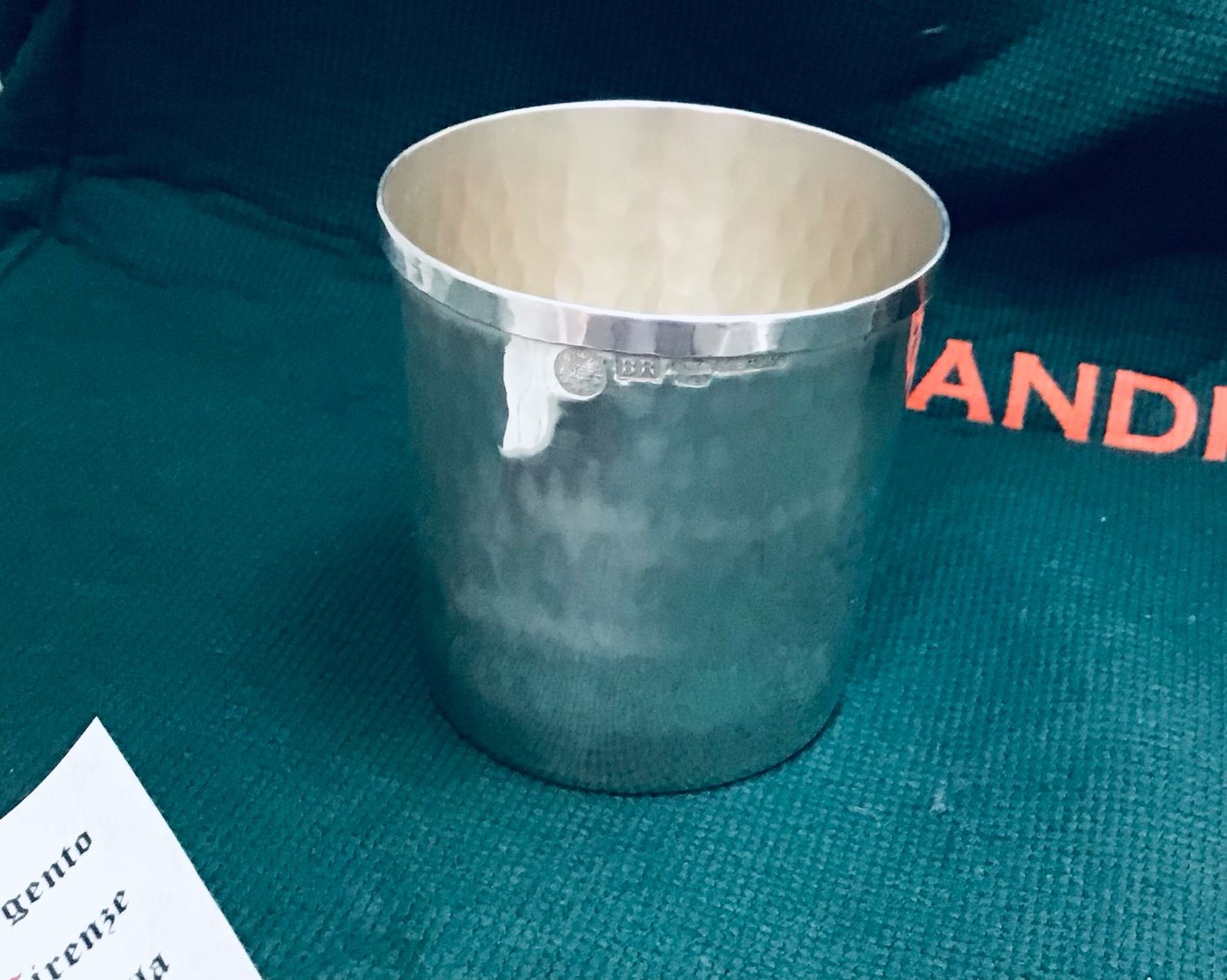 PORTA MATITE BICCHIERE BRANDIMARTE IN ARGENTO