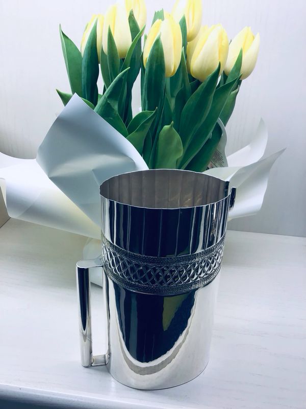 BROCCA CARAFFA IN ARGENTO CON MANICO