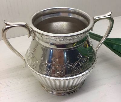 ZUCCHERIERA INGLESE BRITANNIA METAL- OGGETTO D’EPOCA