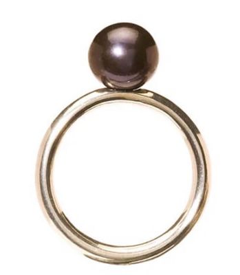 TROLLBEADS ANELLO PERLA NERA TROLLBEADS ANELLO PERLA NERA