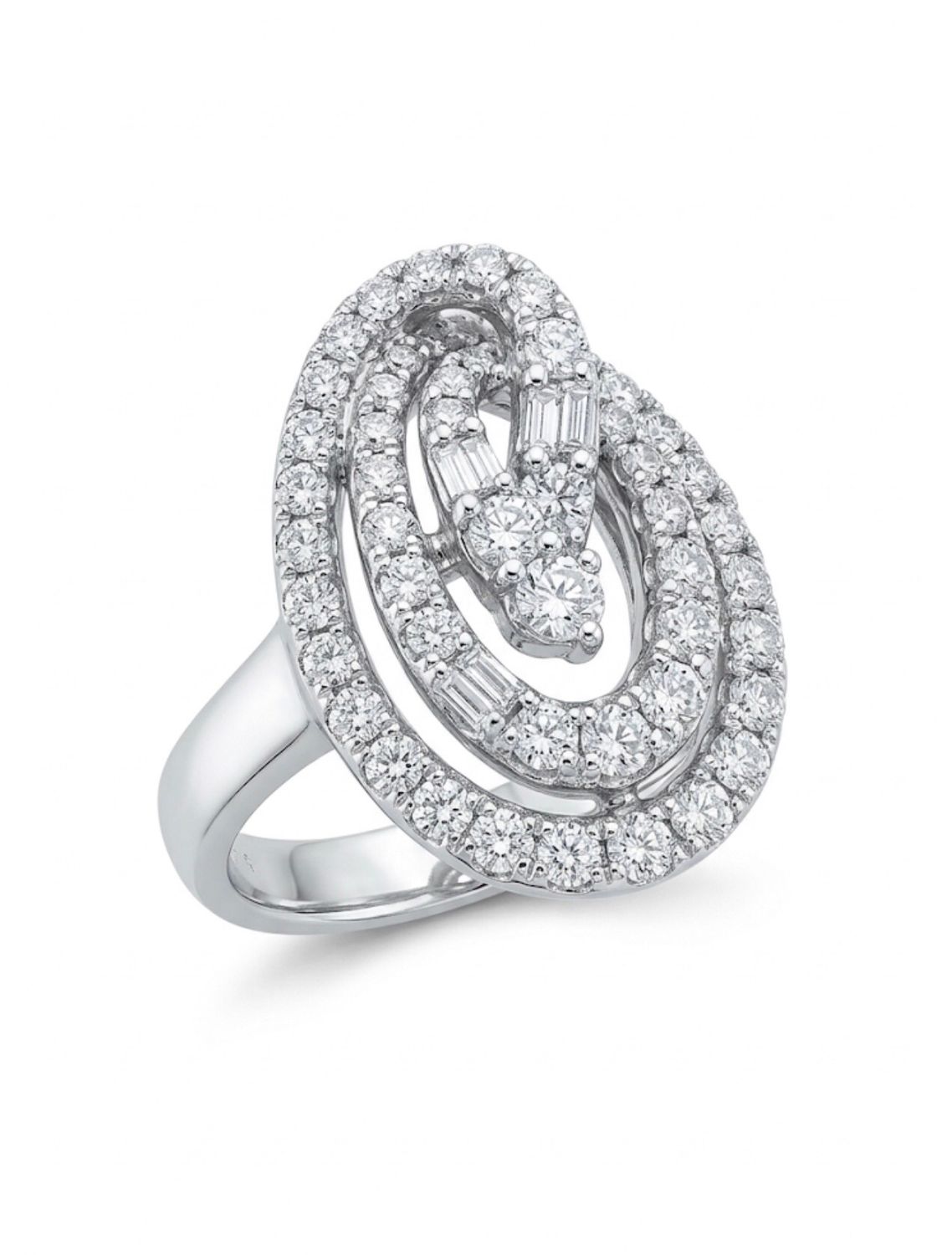 ANELLO MERLETTI LEO PIZZO ORO BIANCO E DIAMANTI