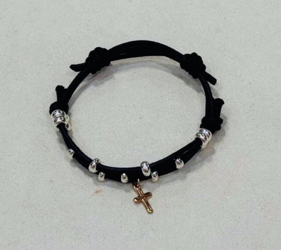 BRACCIALE DODO CORDINO RONDELLE BOLD CROCE BRACCIALE DODO CORDINO RONDELLE BOLD CROCE