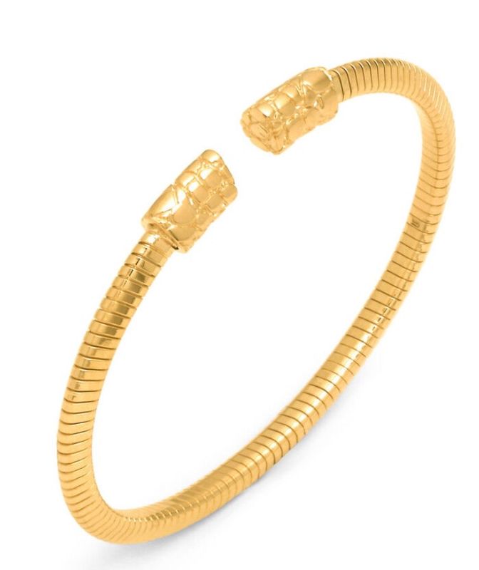 Giovanni Raspini Bracciale Tubogas Croco piccolo dorato