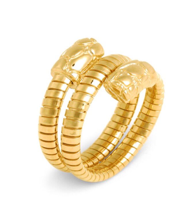 Giovanni Raspini Anello Tubogas Croco doppio dorato