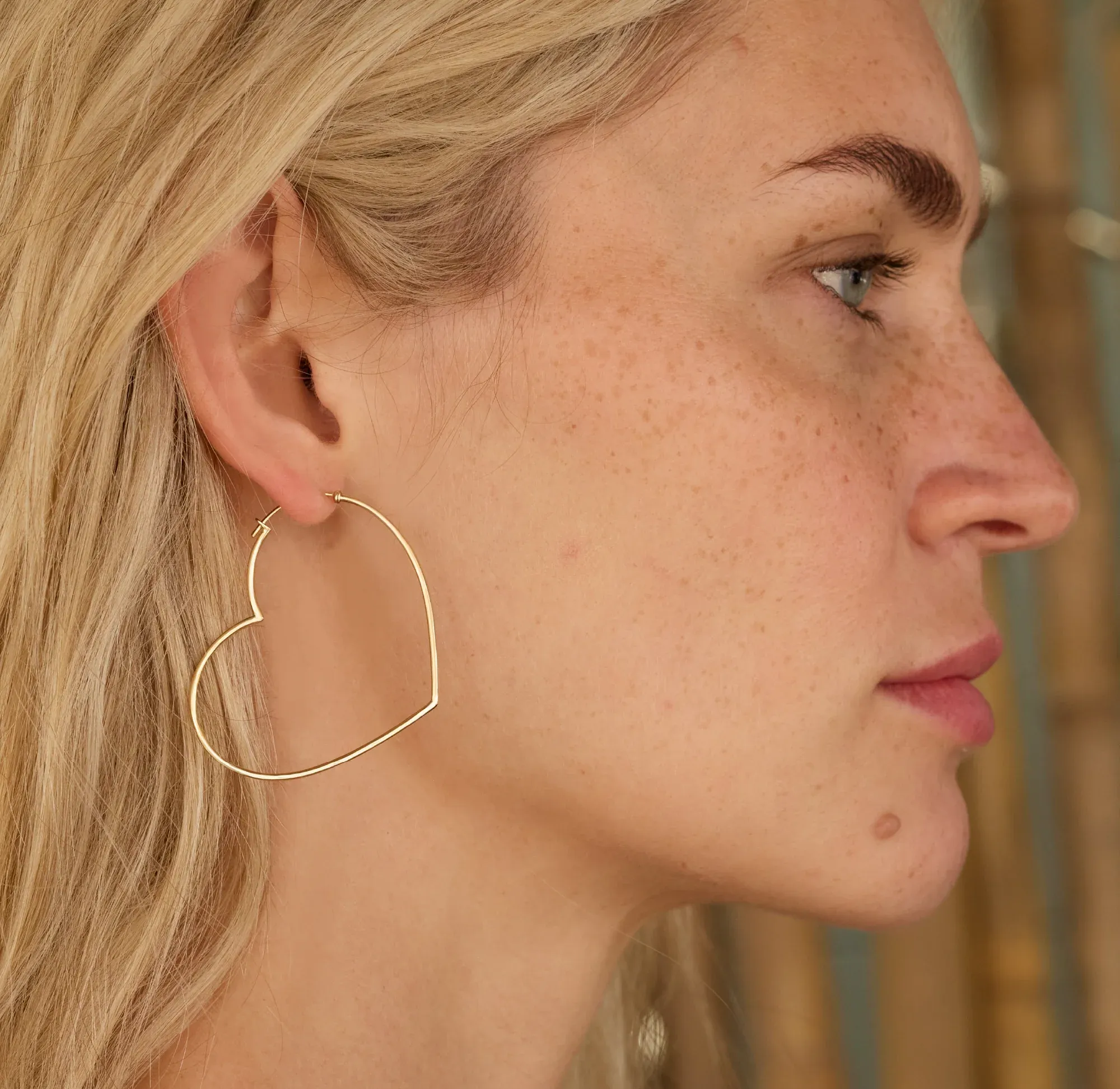 Marco Gerbella - Orecchini ad anello grandi con cuore