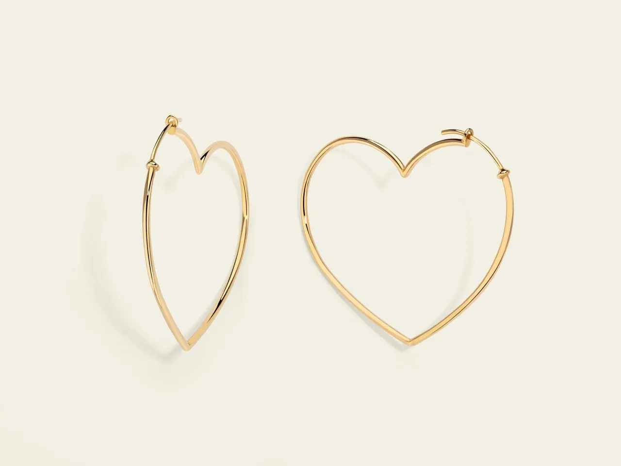 Marco Gerbella - Orecchini ad anello grandi con cuore