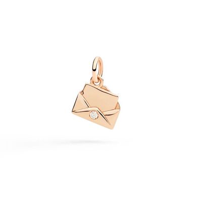 CIONDOLO DODO LETTERA ORO ROSA & DIAMANTE