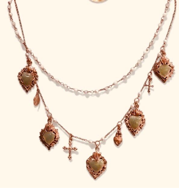 COLLANA ARGENTO CUORI SACRAMORE FIRENZE