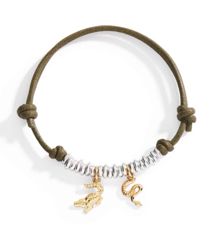DODO COLLANA CORDINO VERDE CHARM COCCODRILLO E SERPENTE E RONDELLE DODO COLLANA CORDINO VERDE CHARM COCCODRILLO E SERPENTE E RONDELLE