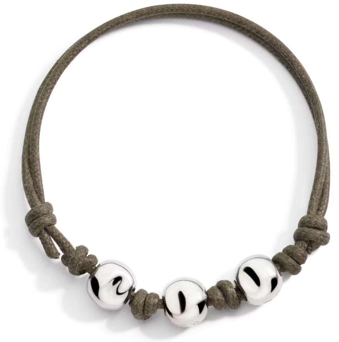 DODO BRACCIALE CORDINO VERDE MILITARE E PEPITA ARGENTO DODO BRACCIALE CORDINO VERDE MILITARE E PEPITA ARGENTO