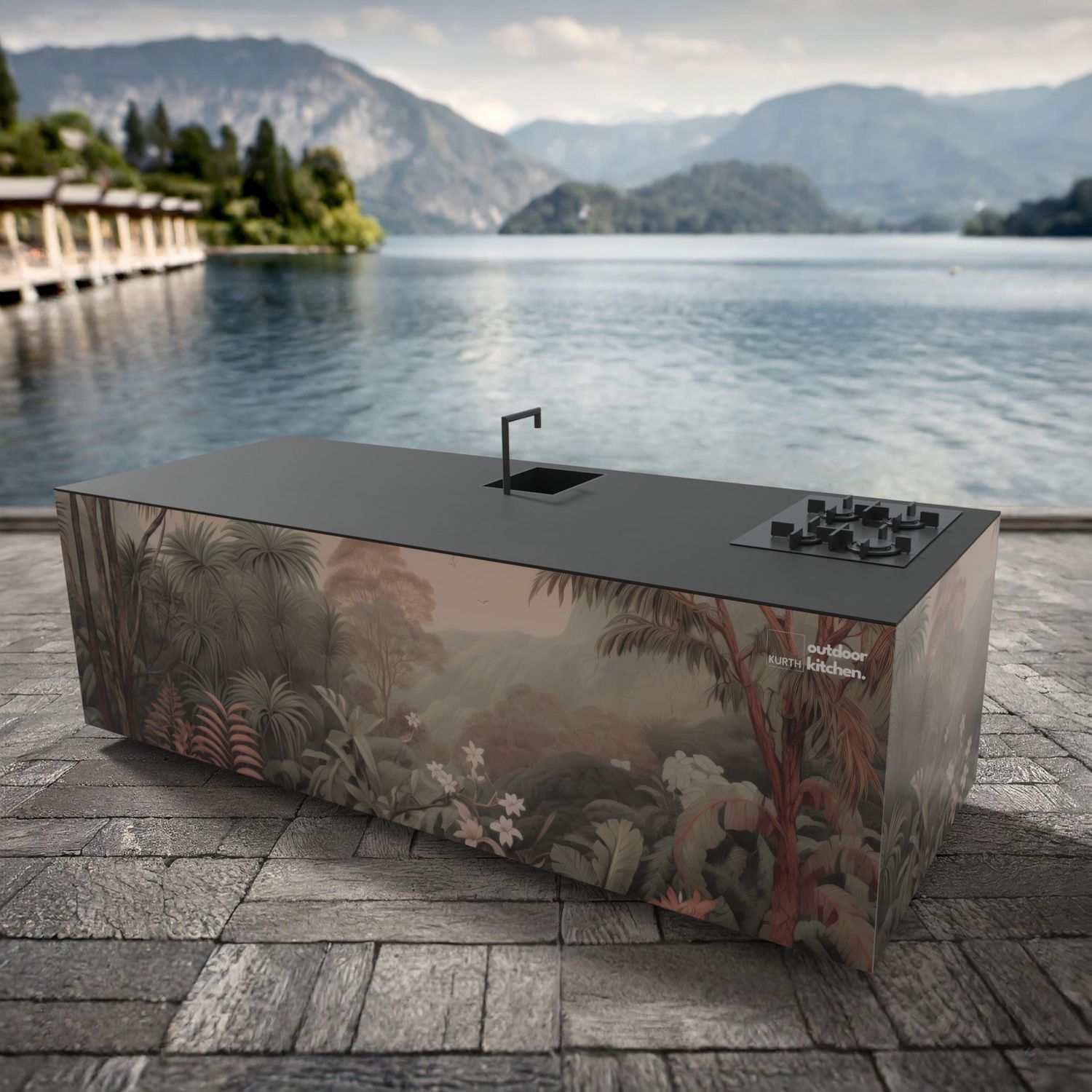 KURTH Outdoorkitchen | BIG |  L: 300 cm x B: 130 cm x H: 93cm