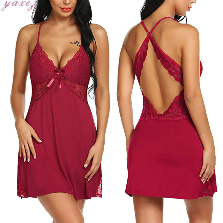Rochie de noapte din satin mov