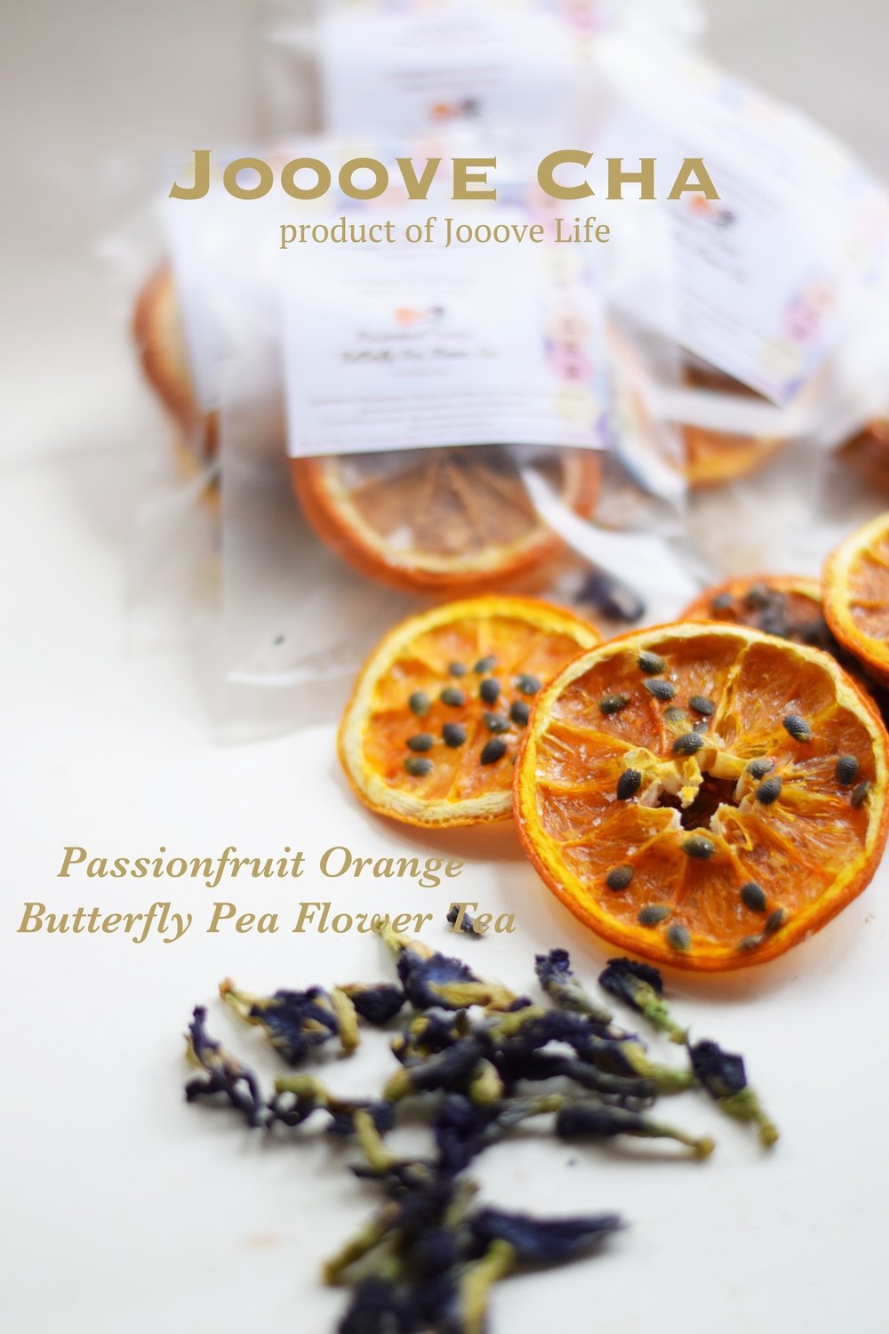 Passionfruit Orange Butterfly Pea Flower Tea
