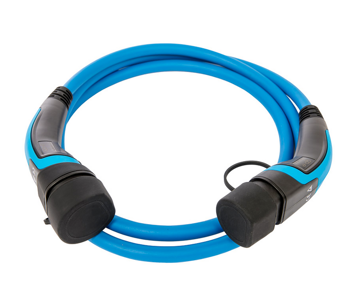 go-e Typ 2 auf Typ 1 Kabel blau 7,4 kW 5 m