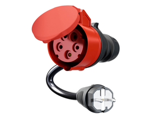 go-e Adapter Gemini flex 11 kW auf Haushaltssteckdose