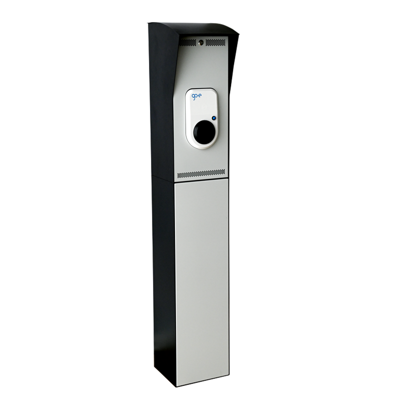 go-e Tower FBS Home Ladesäule aus Stahl Standfuss