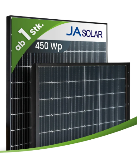 JA Solar JAM54D40-LB/450Wp Bifazial Glas-Glas Black Frame