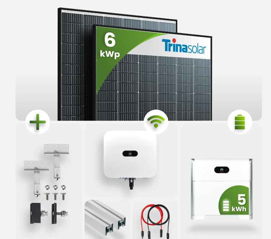 6 kWp PV-Anlage mit 5kW Speicher