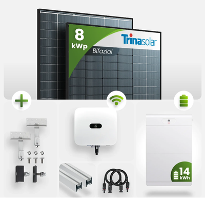 8 kWp PV-Anlage 19x Trina 430Wp Black Frame 14kW Speicher