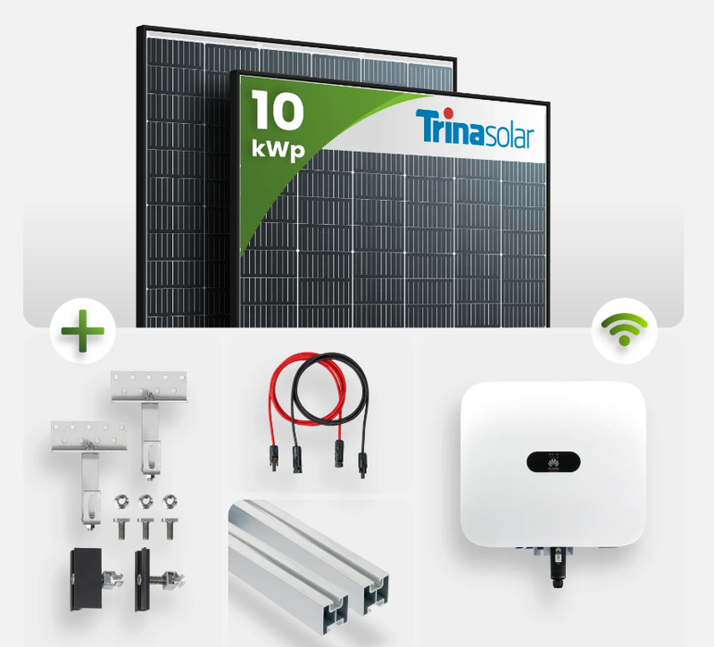 PV Komplettpaket Huawei 10KW Trina 435 Vertex S+ Black Frame Module