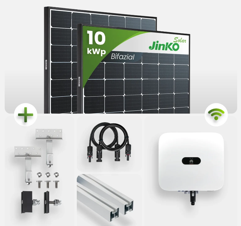 10 kWp PV-Anlage 24x Jinko 430Wp Bifazial Glas-Glas Black Frame
