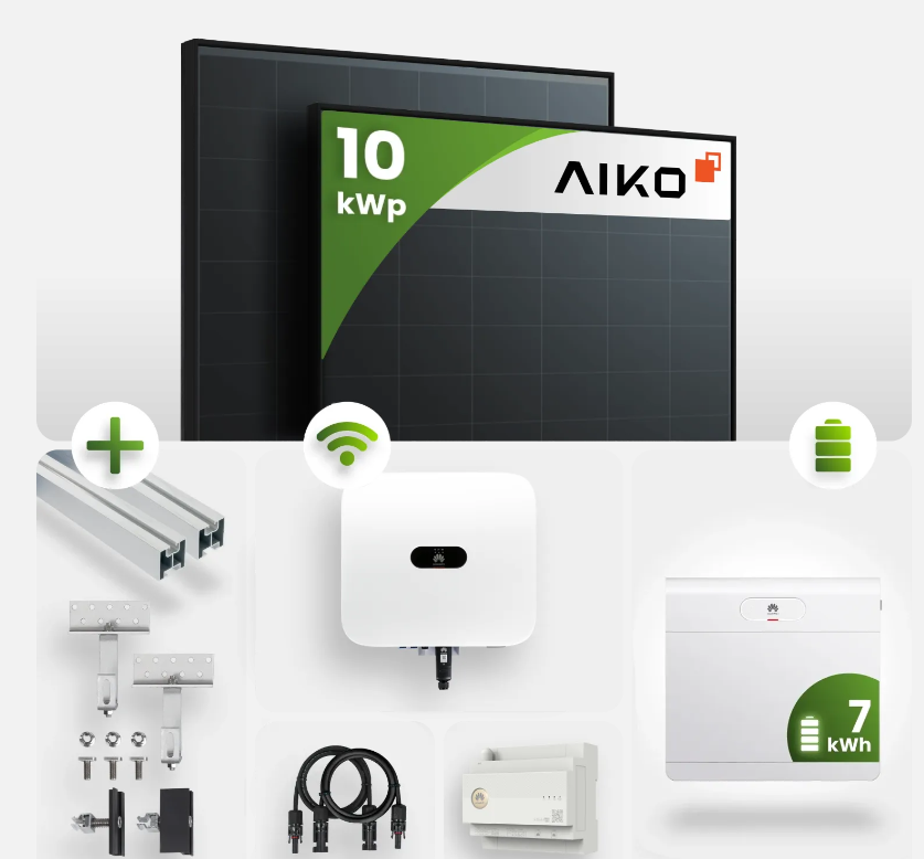 10 kWp PV-Anlage 24x Aiko 440Wp mit 7kW Speicher inkl. EMMA