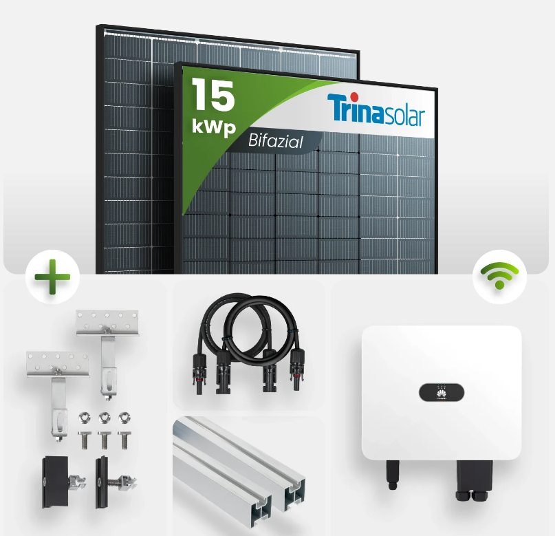 15 kWp PV-Anlage 36x Trina 430Wp Black Frame
