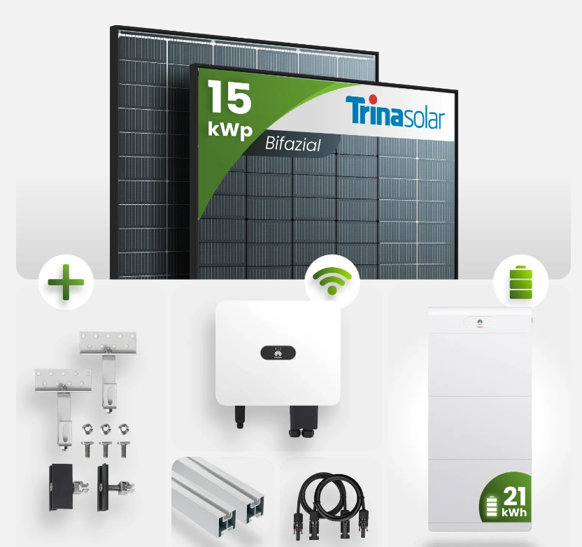 15 kWp PV-Anlage 36x Trina 430Wp Black Frame 21kW Speicher