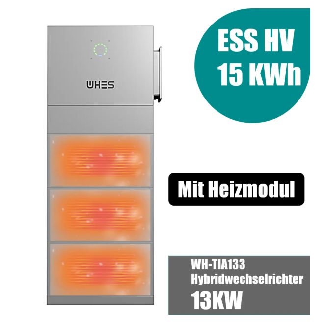 WHES PowerPod Agave-TH dreiphasiges Hochspannungs-Hybrid-All-in-One-BESS 13KW/15KWh mit Heizmodul