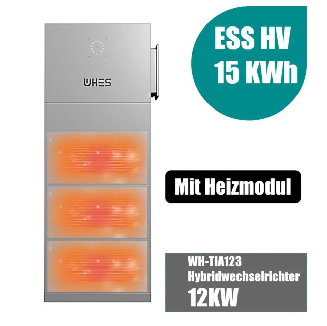 WHES PowerPod Agave-TH dreiphasiges Hochspannungs-Hybrid-All-in-One-BESS 12KW/15KWh mit Heizmodul