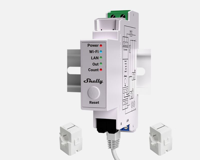 Smart Meter Shelly ProEM 50A Intelligenter Stromzähler