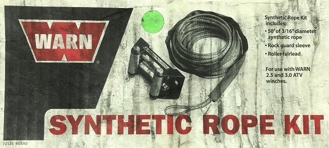 ATV winch Synthetic rope.