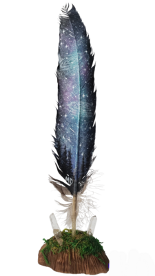 9" Galactic Feather & Moss Stand