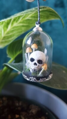 Mini Glass Cloche Sculpture Ornament