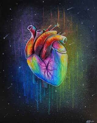 Rainbow Heart 2023 Acrylic on Canvas