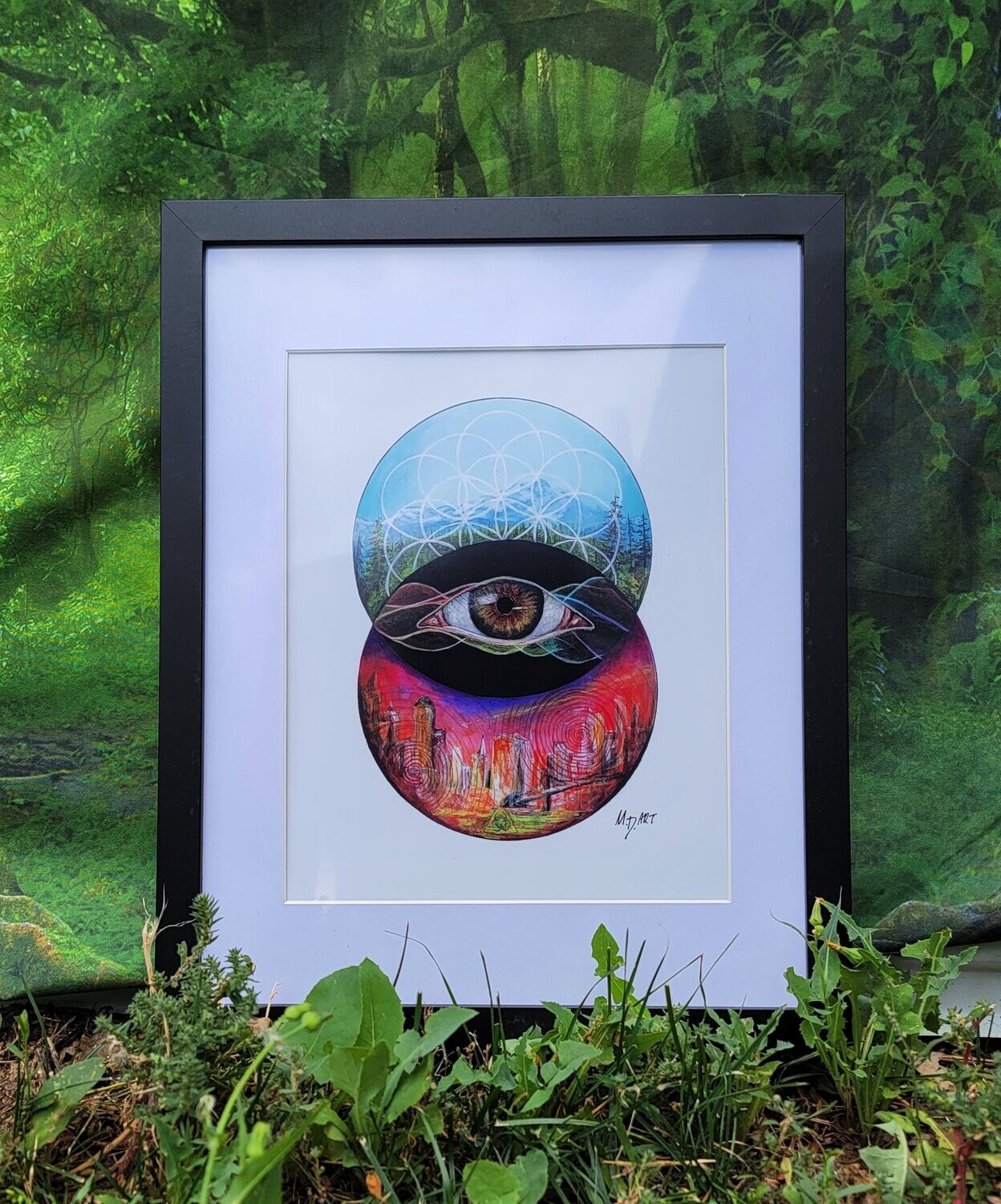 &quot;Duality&quot; 11x14 matted frame