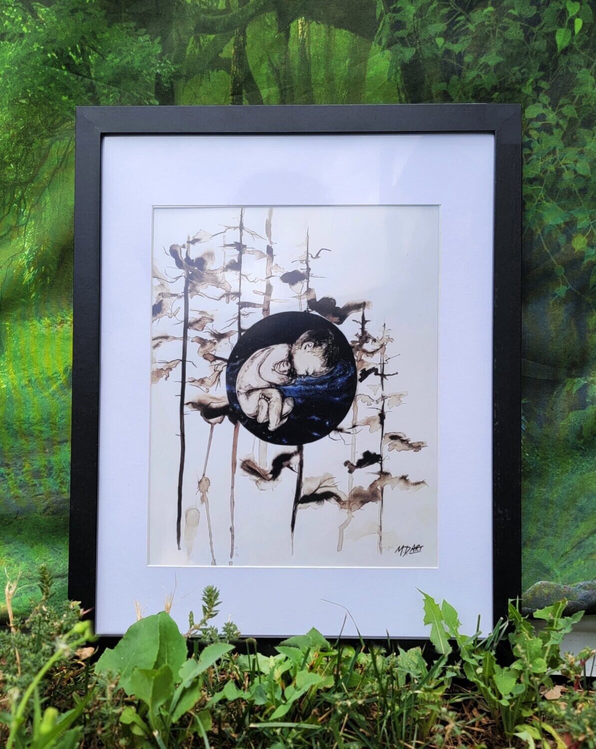 &quot;Indigo Child&quot; 11x14 matted frame