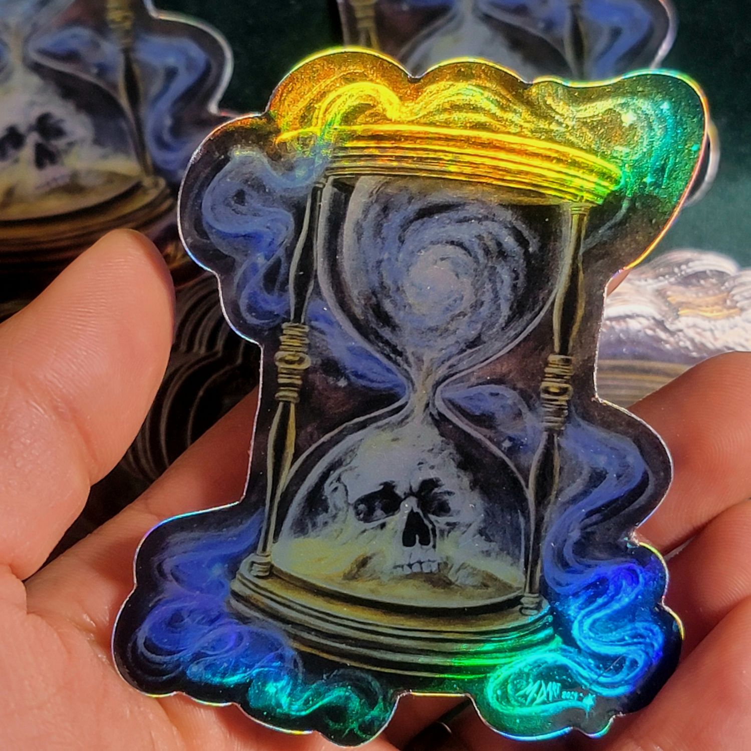 Hourglass sticker