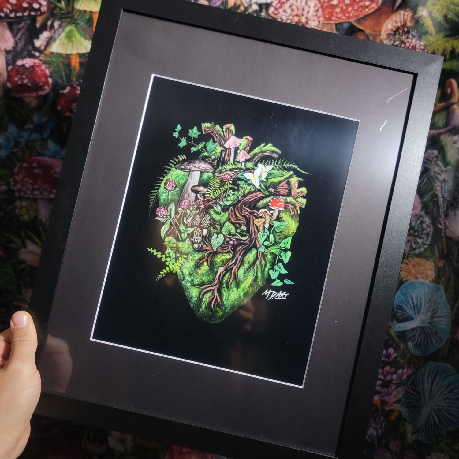 &quot;Heart of the Forest&quot; 11x14 matted frame