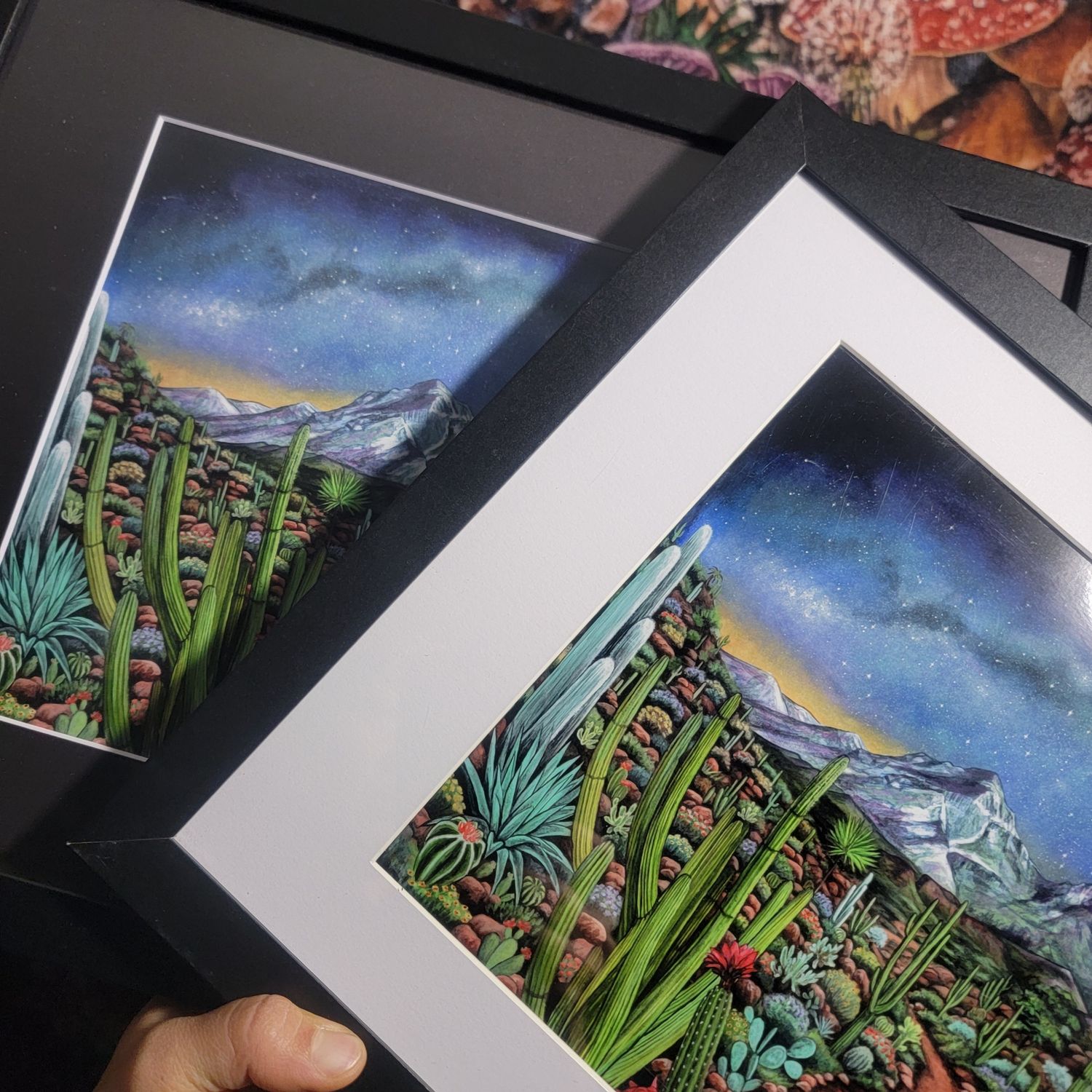 &quot;Desert Nightscape&quot; 11x14 matted frame