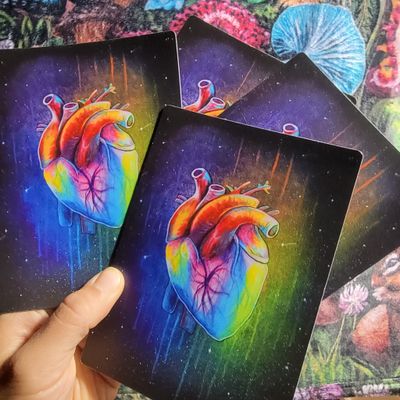 Rainbow Heart Magnet