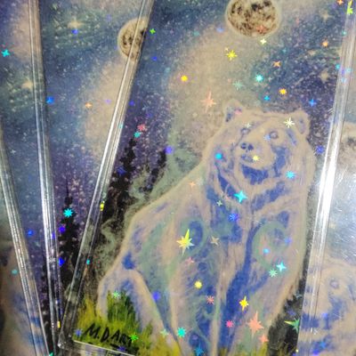 Bear Holographic Sparkle Bookmark