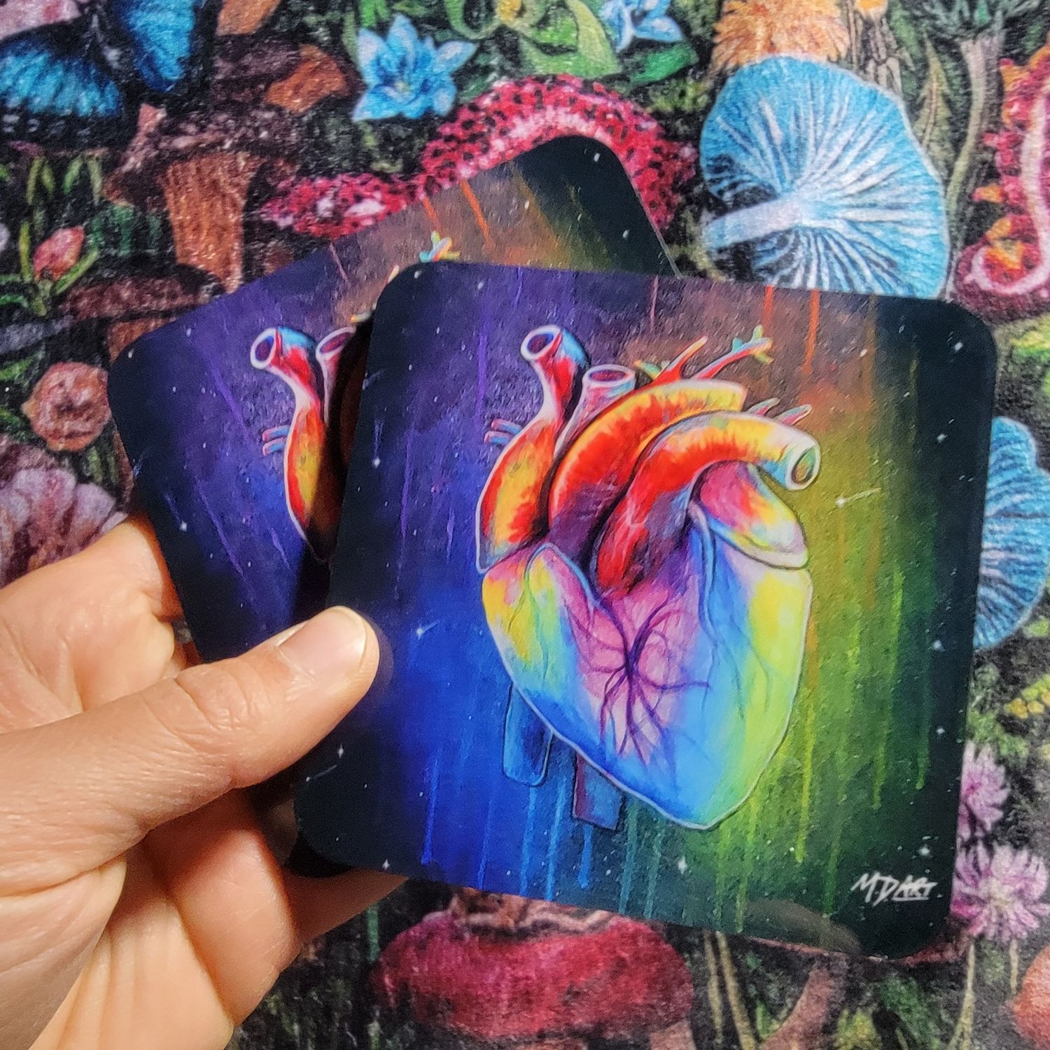 Rainbow Heart Coaster
